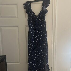 Ava & Viv Navy Blue Floral Maxi Dress